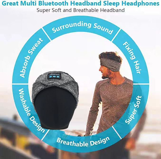 Bluetooth Music Sleep Headband with Eye Mask