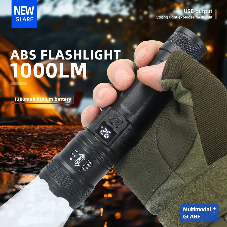 High Power USB Rechargeable Tactical Flashlight