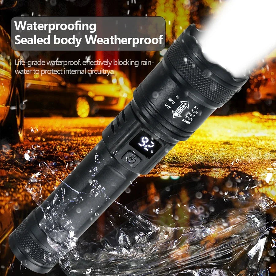 High Power USB Rechargeable Tactical Flashlight