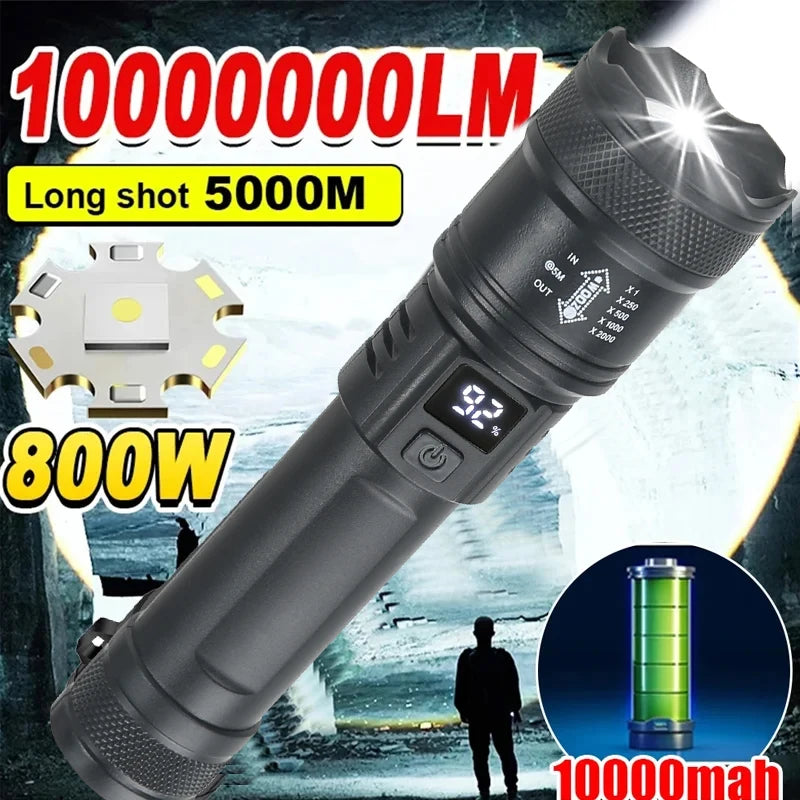 High Power USB Rechargeable Tactical Flashlight