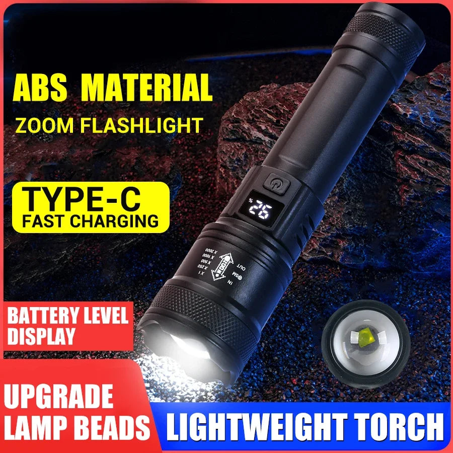 High Power USB Rechargeable Tactical Flashlight