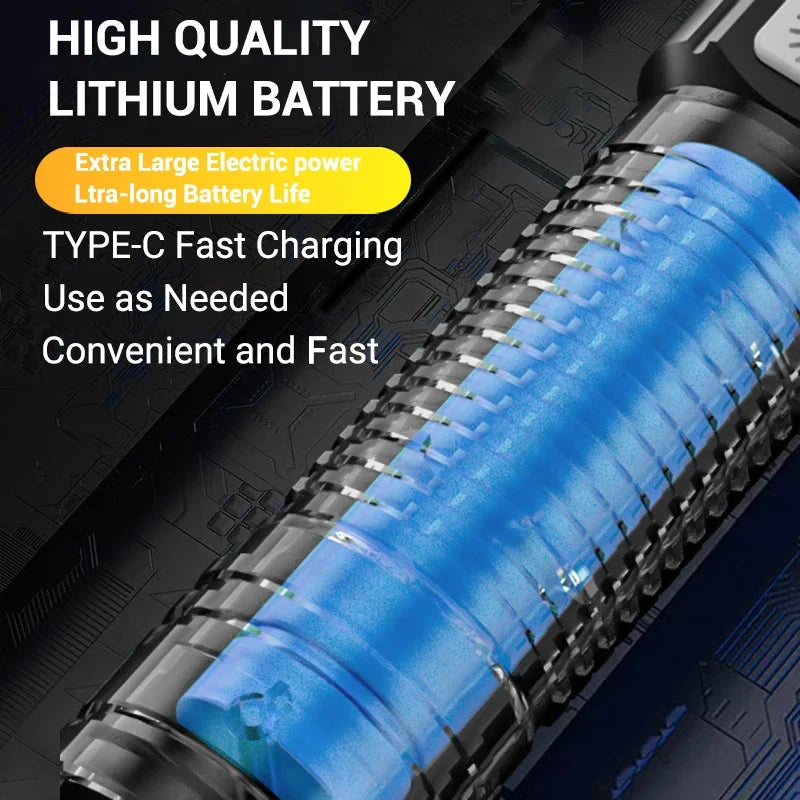 High Power USB Rechargeable Tactical Flashlight