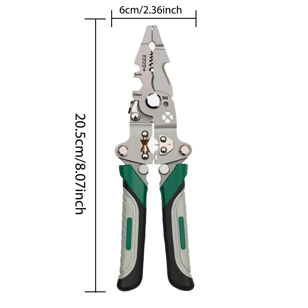 Foldable Multifunction Wire Stripper and Crimping Tool